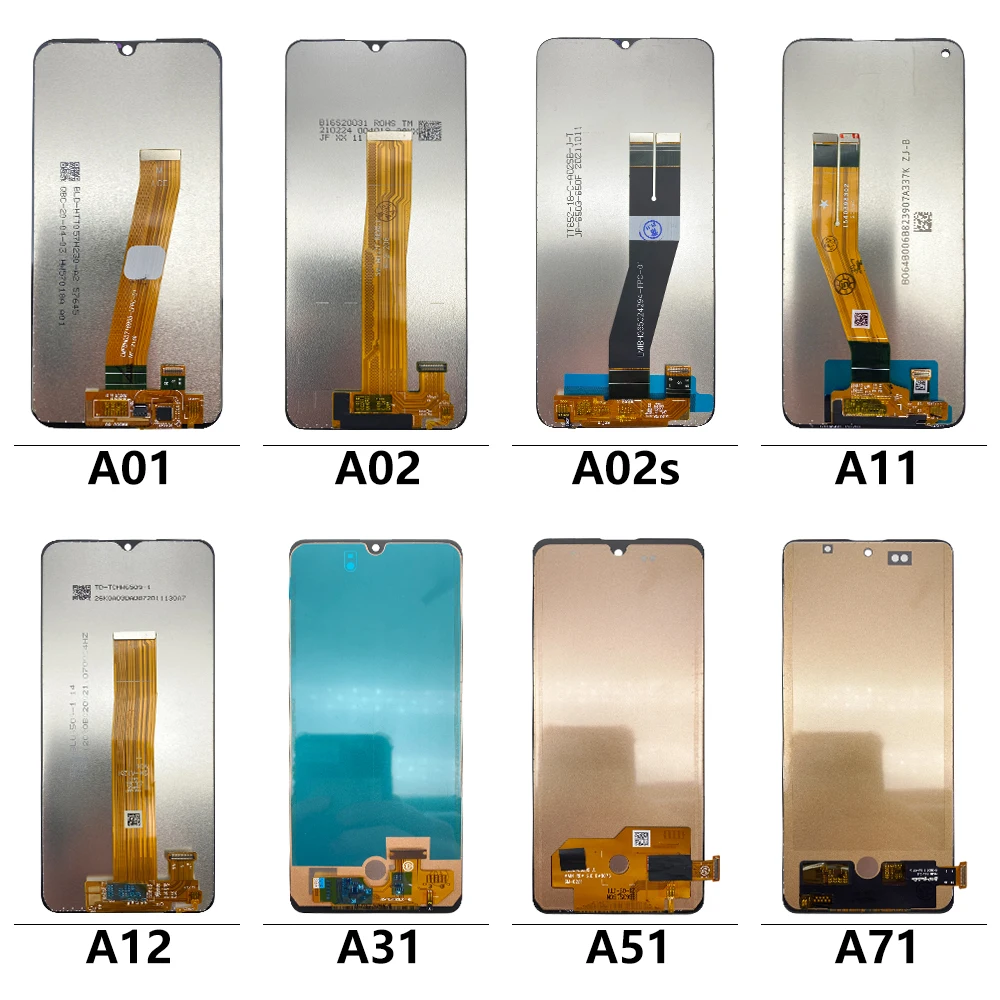 For Samsung A01 A02 A02S A11 A12 4G A31 A51 A71 A05S A05 A04S A23 LCD Display Touch Screen Digitizer Screen Replacement NO Frame