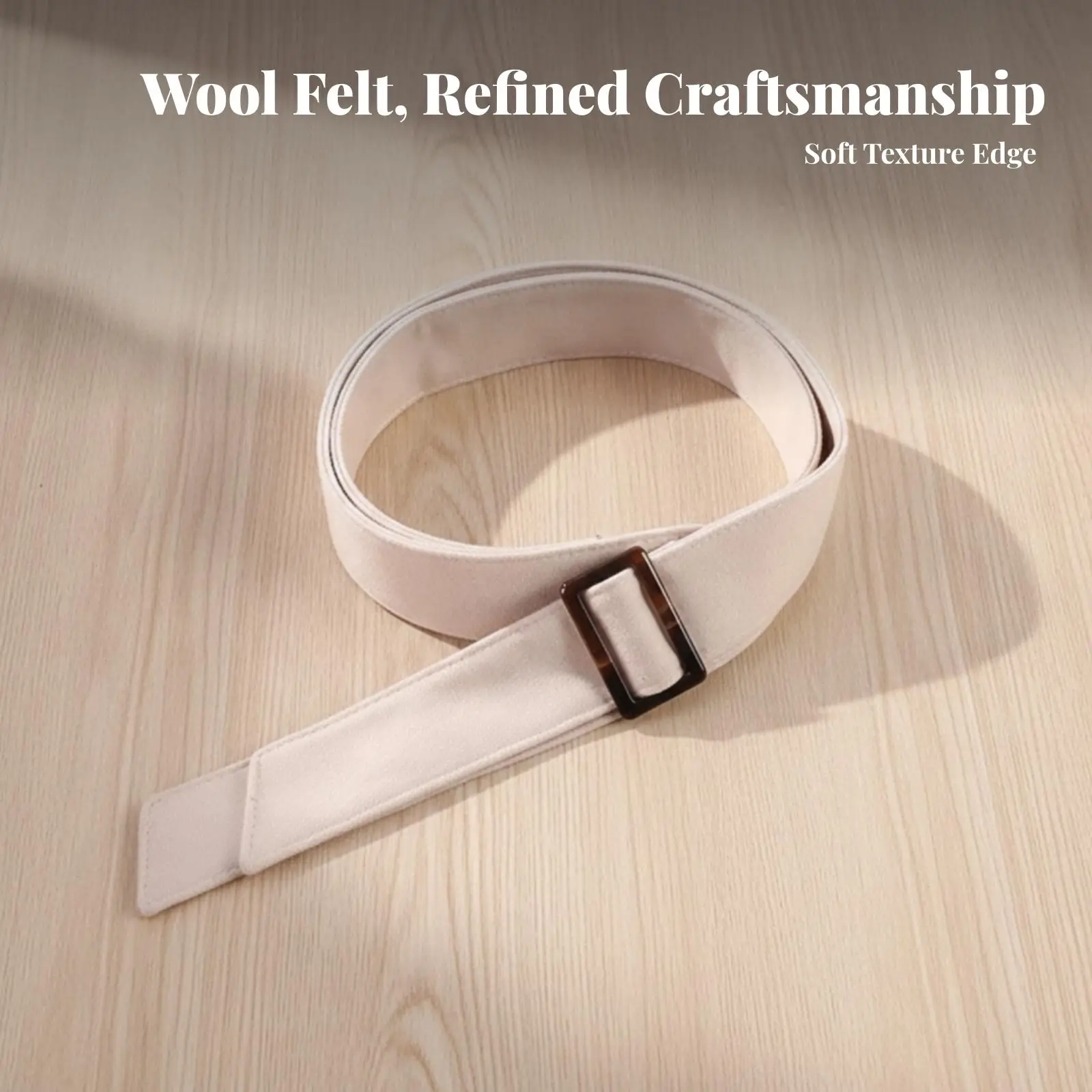 Traditional Coat Waist Belt with Buckle | Soft Brushed material, Tapered End