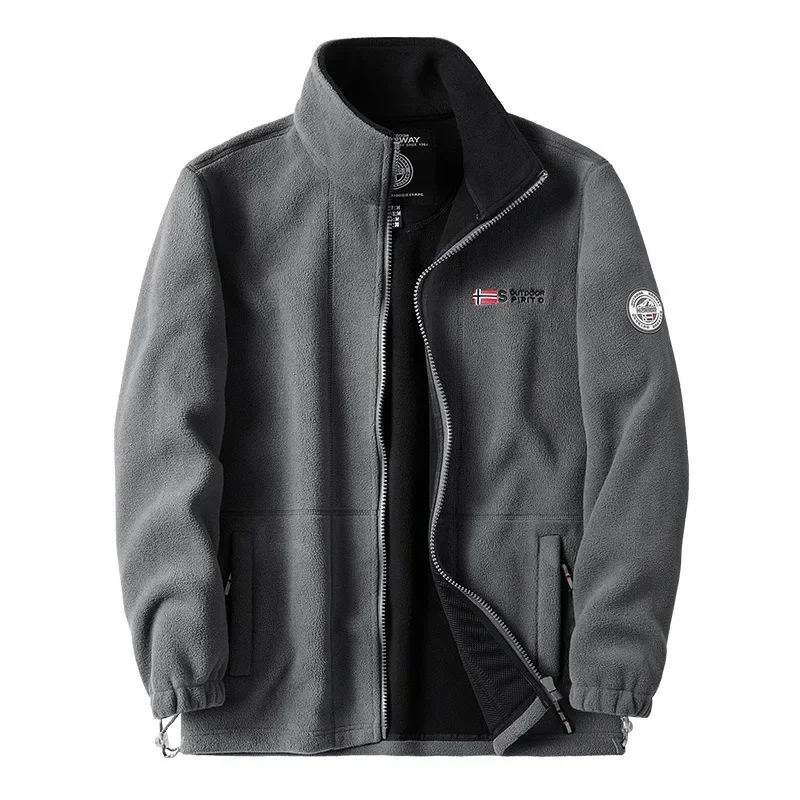 Autumn Winter Women Fleece Jacket Pockets Casual Polar Fleece Jacket Outdoor Cold-Proof Female Warm Clothes Plus Size Outwear