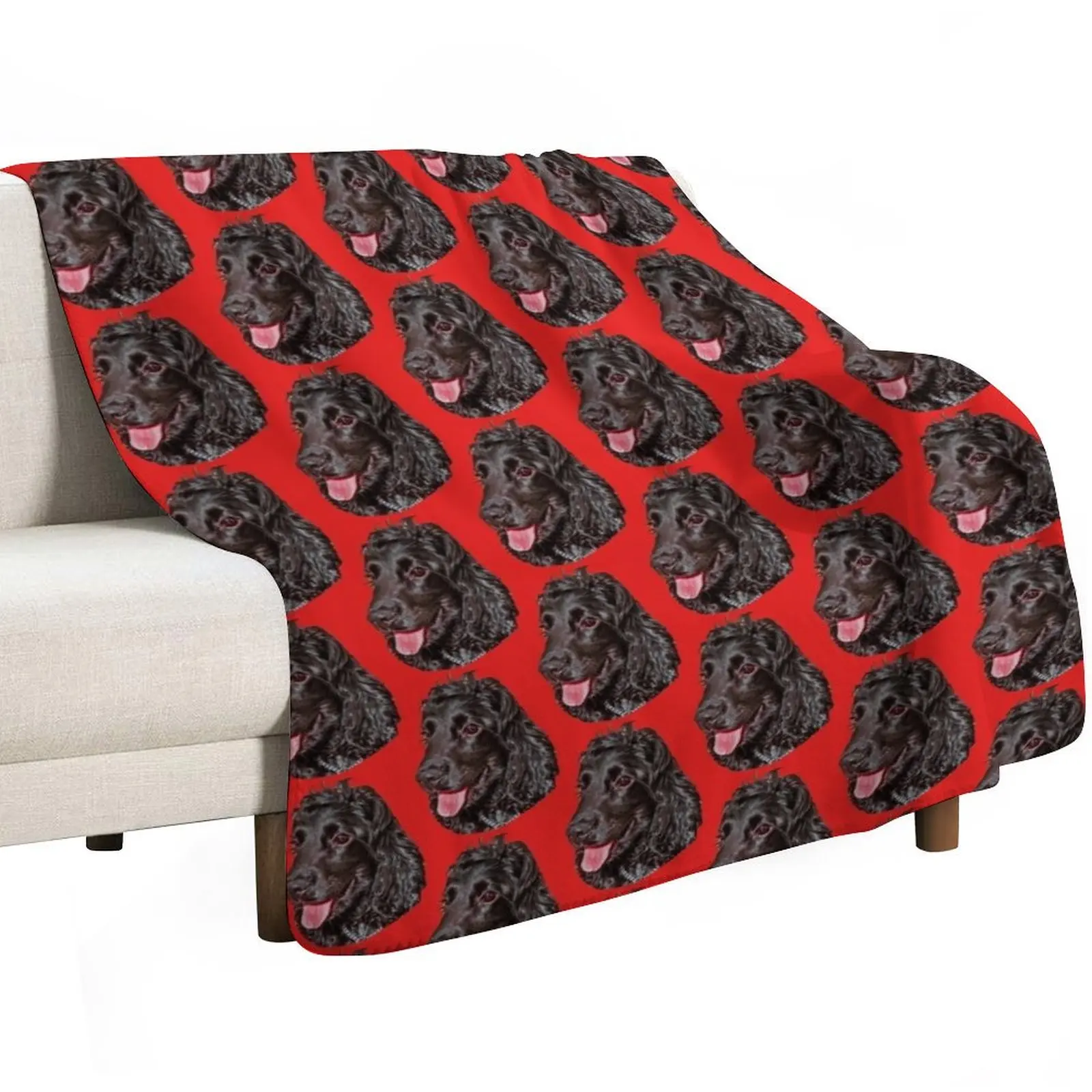 Black Cocker Spaniel Throw Blanket Luxury Designer Sofas Luxury St Luxury Brand Flannel sofa bed Blankets