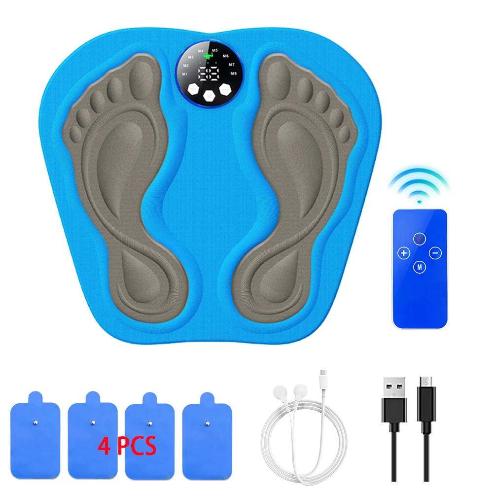 

New Upgrade 3D Electric EMS Foot Massager Pad, Smart Foldable Foot Muscle Stimulation Massage Mat Feet Relax Slimming Shaping