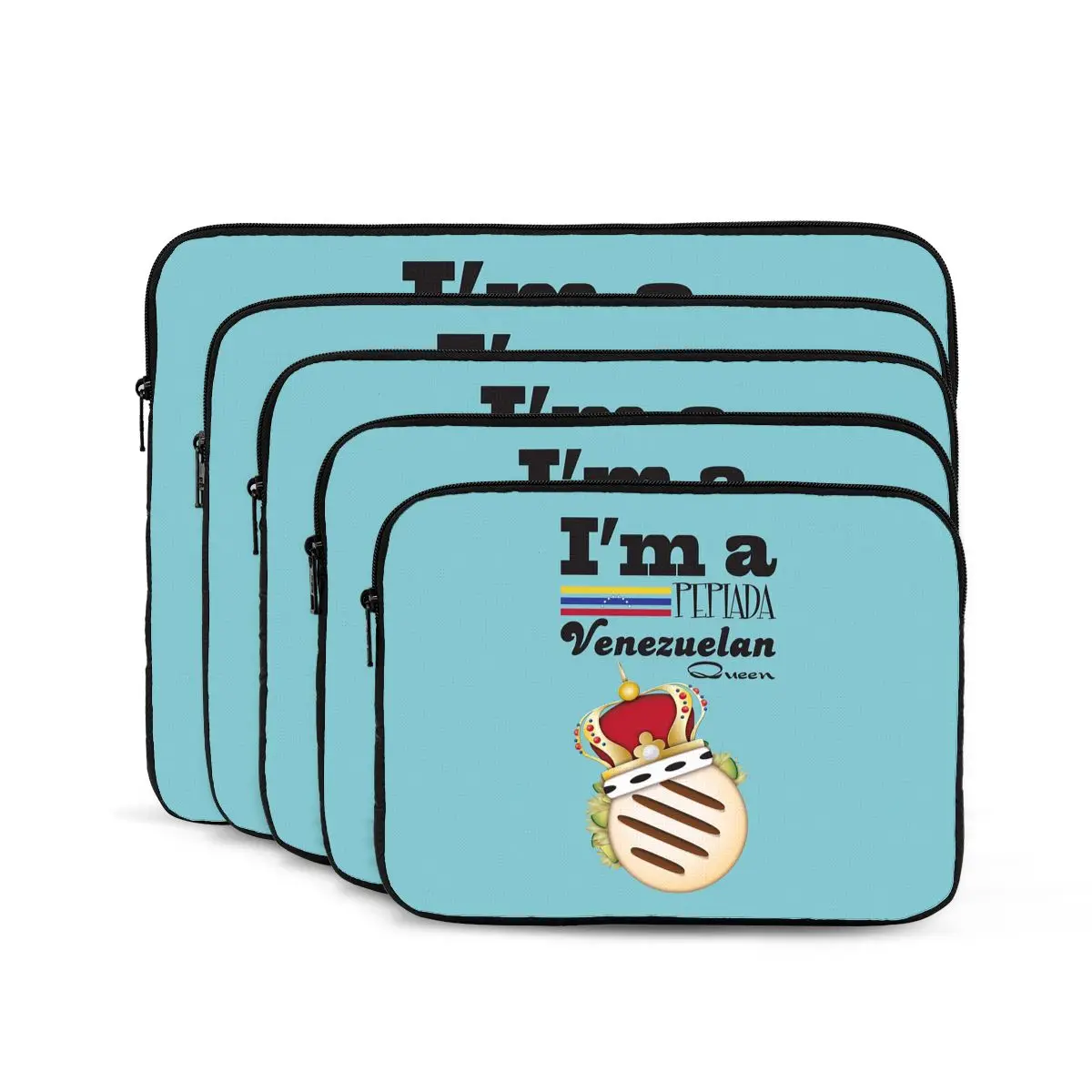 Arepa Venezuela Im A Pepiada Venezuelan Queen غطاء كمبيوتر محمول حقيبة كمبيوتر محمول كم حقيبة كمبيوتر لوحي حقيبة مضادة للصدمات