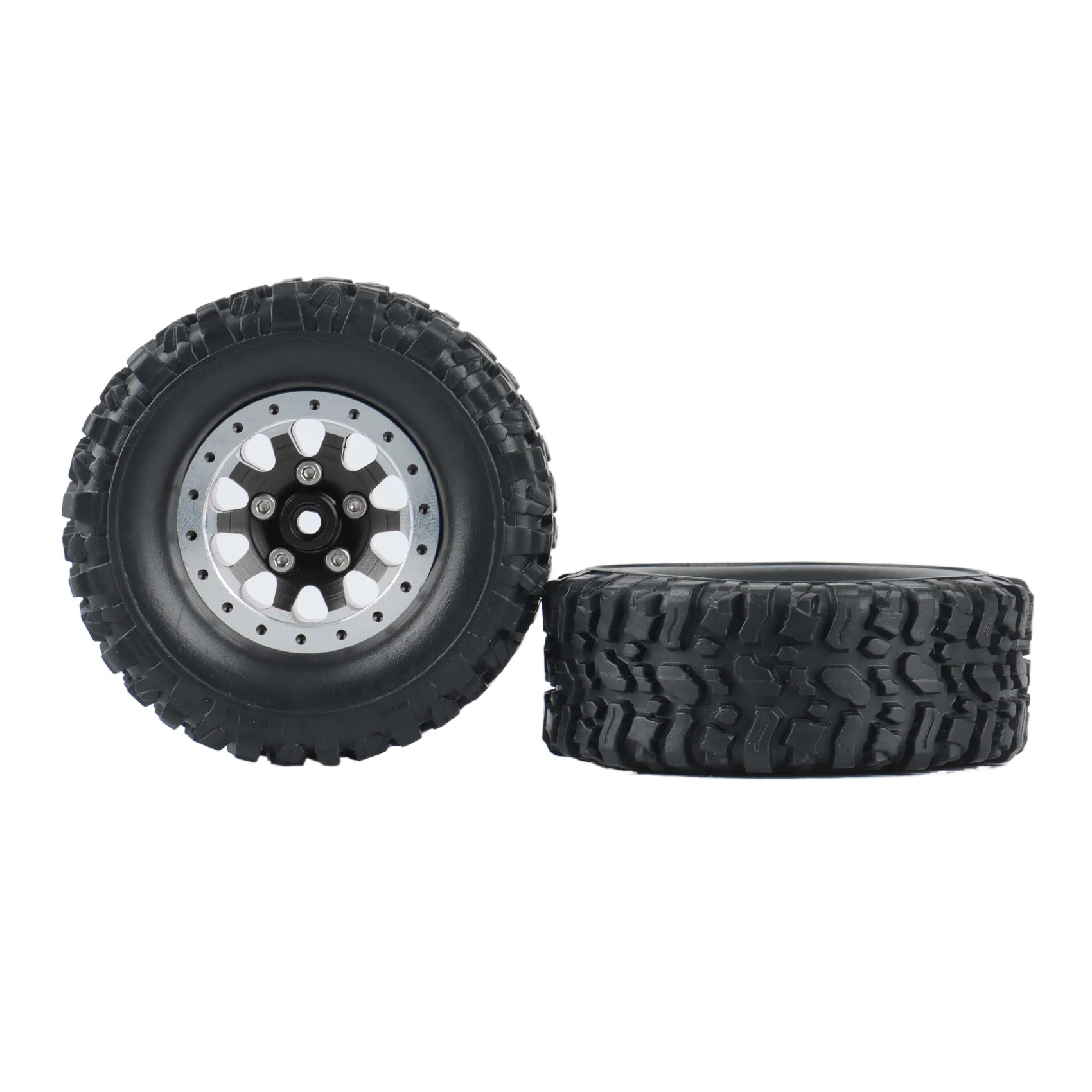 BAAA-4 шт. Металлический обод ступицы колеса с замком и набор резиновых шин для WPL C14 C24 B14 B24 B36 MN D90 MN99S Детали для обновления радиоуправляемого автомобиля, 2