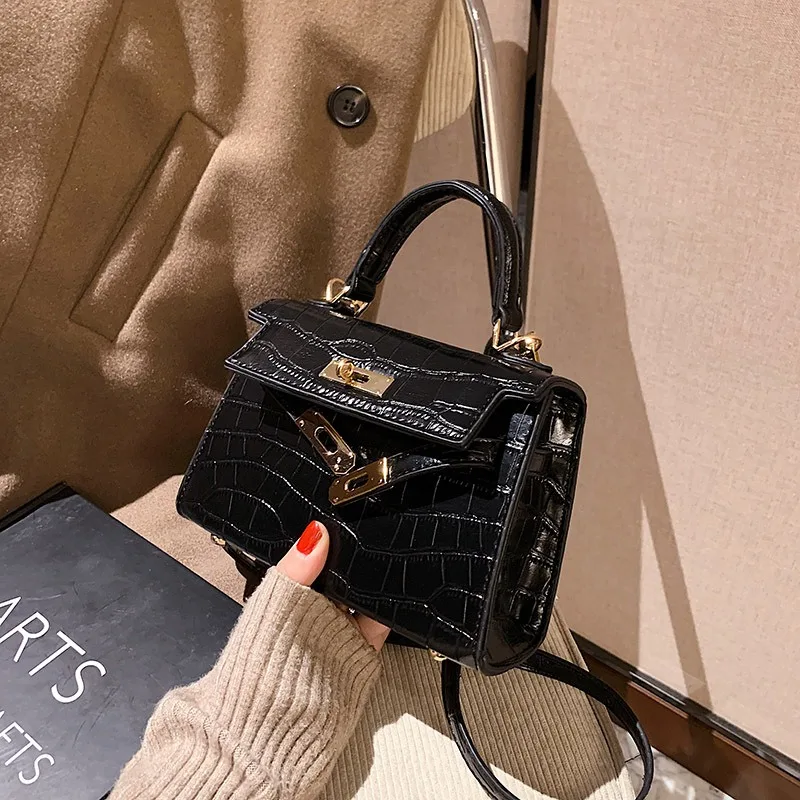 Black Super Hot Stylish Small Bag for Women - 2025 New Autumn/Winter High-End Luxury Minimalist Crossbody Square Bag