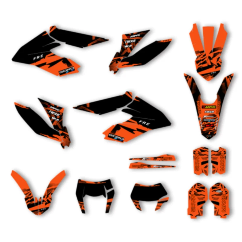 

Наборы наклеек для мотоциклов Powerzone для KTM 2012-2017 2018 2019 2020 FREERIDE 250 300, номер, имя на заказ