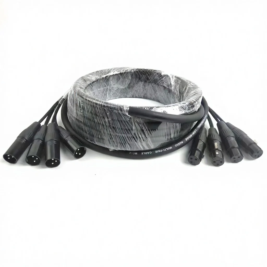 Multi-Core 4-Channel Microphone Cable with Bare Copper Conductor for Stage Lighting and Audio Signal DJ004