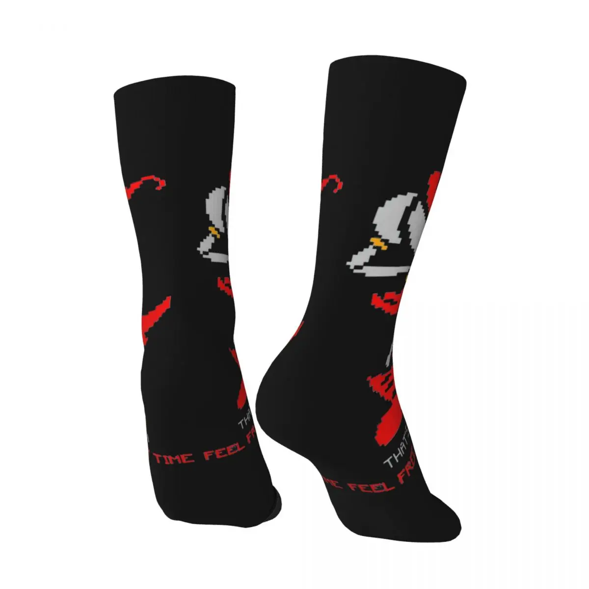 Funny Happy Men's Compression Socks Papyrus That's The Trash Can Retro Undertale Hip Hop Novelty Pattern Crew Crazy Sock