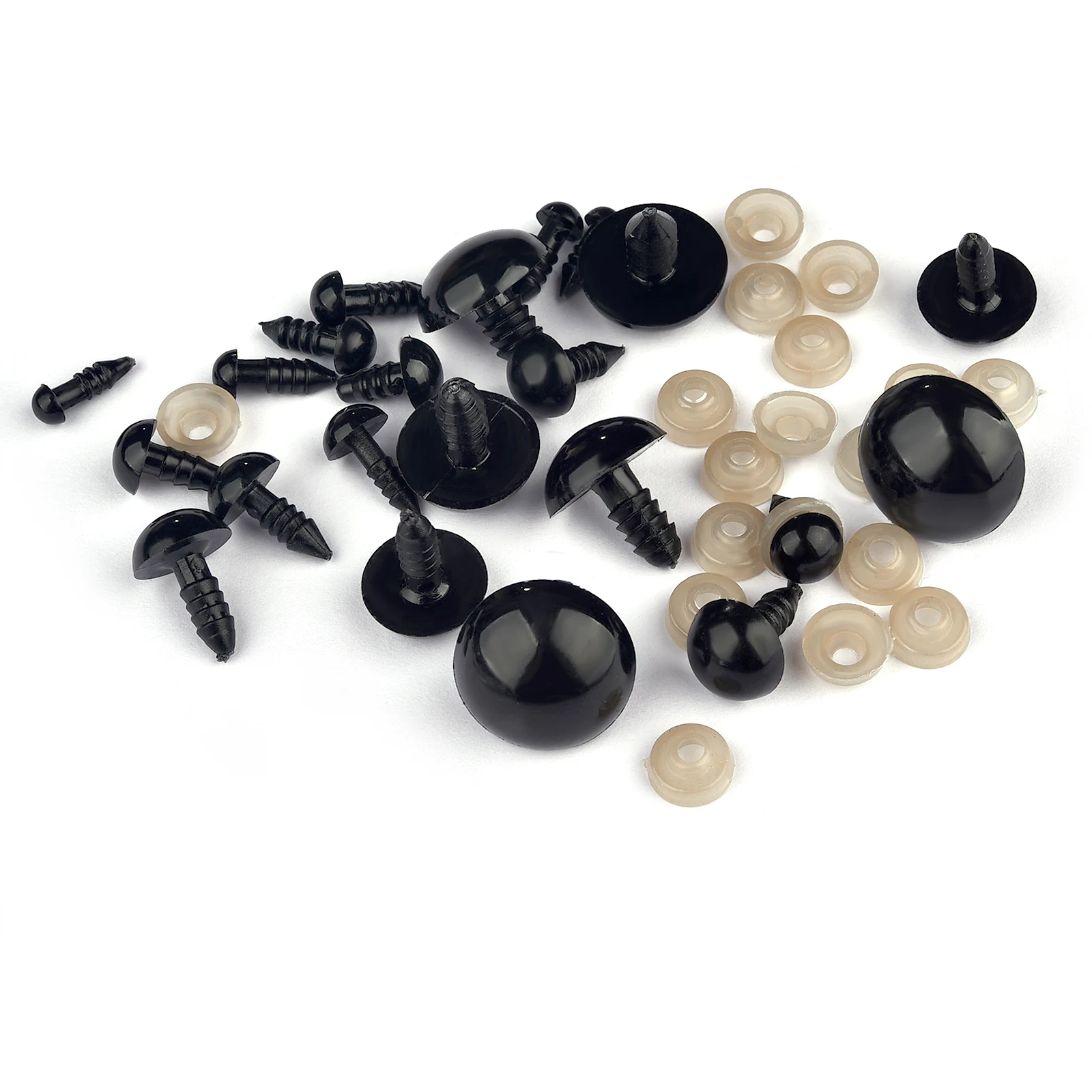 

50pcs 5-20mm Black Plastic Safety Eyes For Toys Amigurumi Diy Kit Crafts TeddyBear Toy Eye For Doll Decoration Accessories