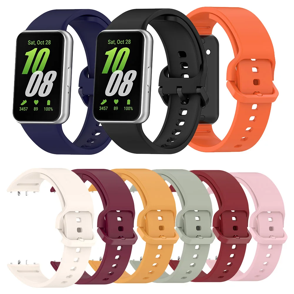 Watch Strap Silicone For Samsung Galaxy Fit 3 SM-R390 Smart Wristband Fitness Track Replacement Accessories WatchBand Bracelet