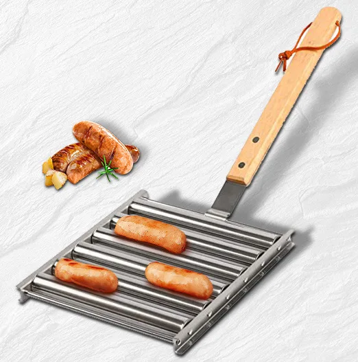 

Removable sausage grill rolling hot dog Barbecue grill