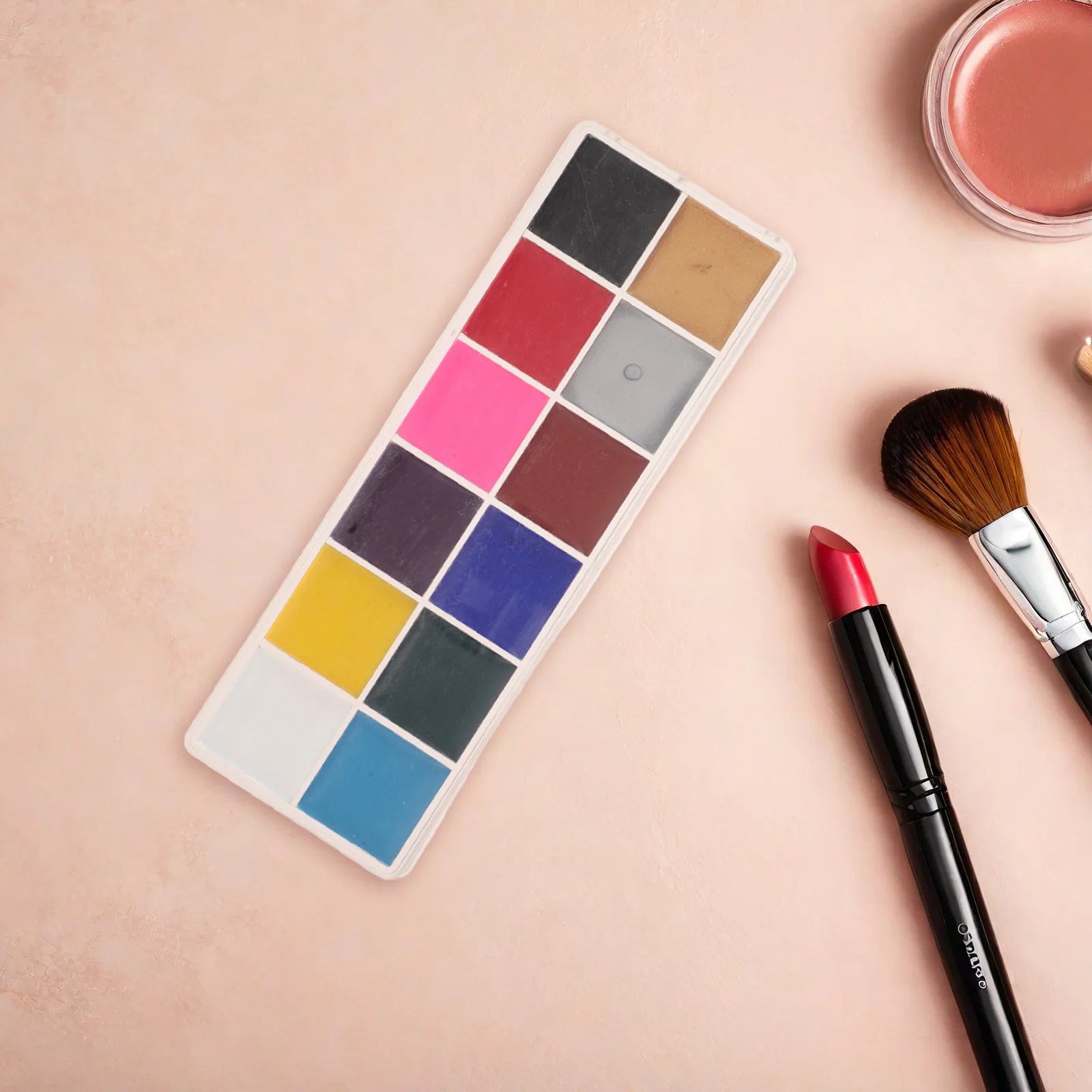 

2 Boxes 12-Color Body Kit Water- Paint Palette For Cosplay Festival Kids Adults Portable Travel Watercolor Makeup Set