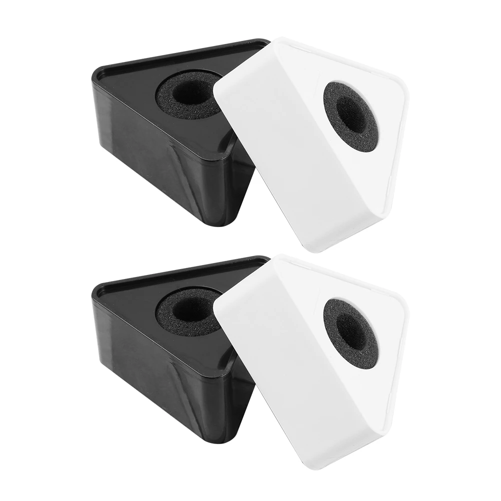 

4 Pcs Microphone Tread Standard Accessories Prop Abs Station Logo Office Podcast Flag