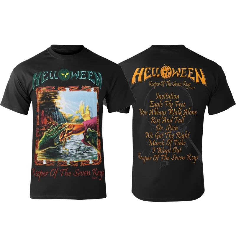 Camisetas con estampado 3D de Rock Helloween, ropa de calle para hombre, moda Harajuku, camiseta informal de gran tamaño con cuello redondo, camisetas de manga corta, ropa