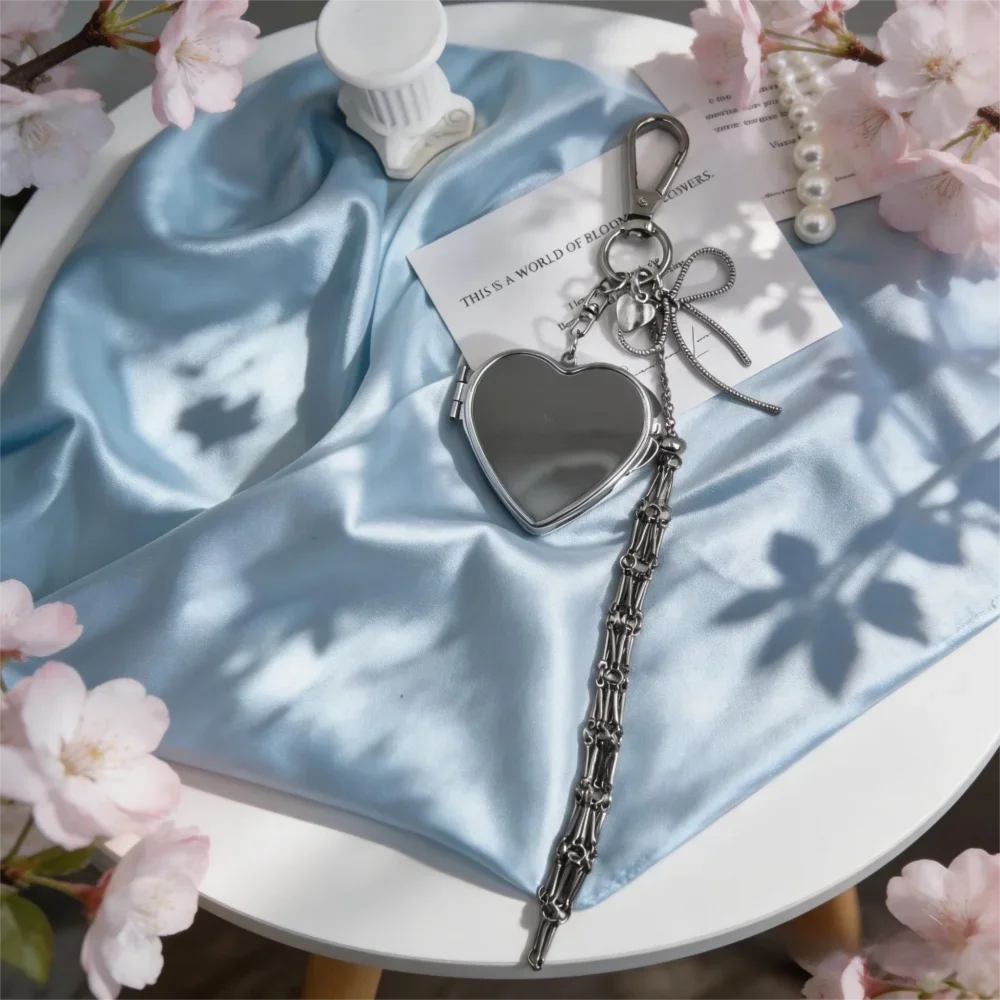 

Customization Keychain DIY Double Sided Mirror Gift Pendant Carry With You Keyring Car Key Chain Personalization Accessories