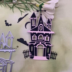 Wykrojniki metalowe Halloween house szablony do scrapbookingu dekoracyjne wytłaczanie szablon do wycinania rękodzieła