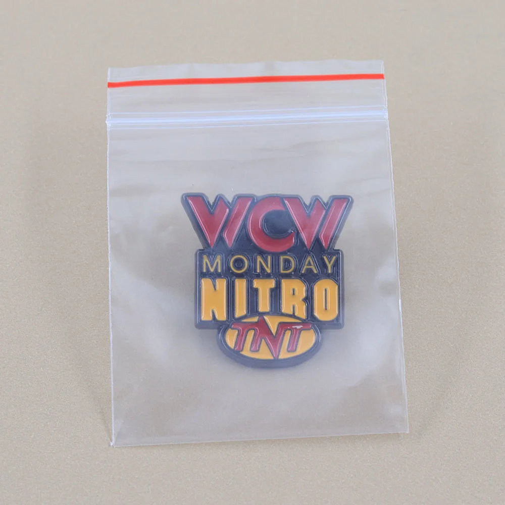 Wcw Monday Nitro Logo Emaille-Anstecknadel, amerikanisches professionelles Wrestling-Fernsehprogramm, Ansteckbrosche, Geschenk für Fans, Abzeichen, Accessoires, Farbe: Col – Detail 9