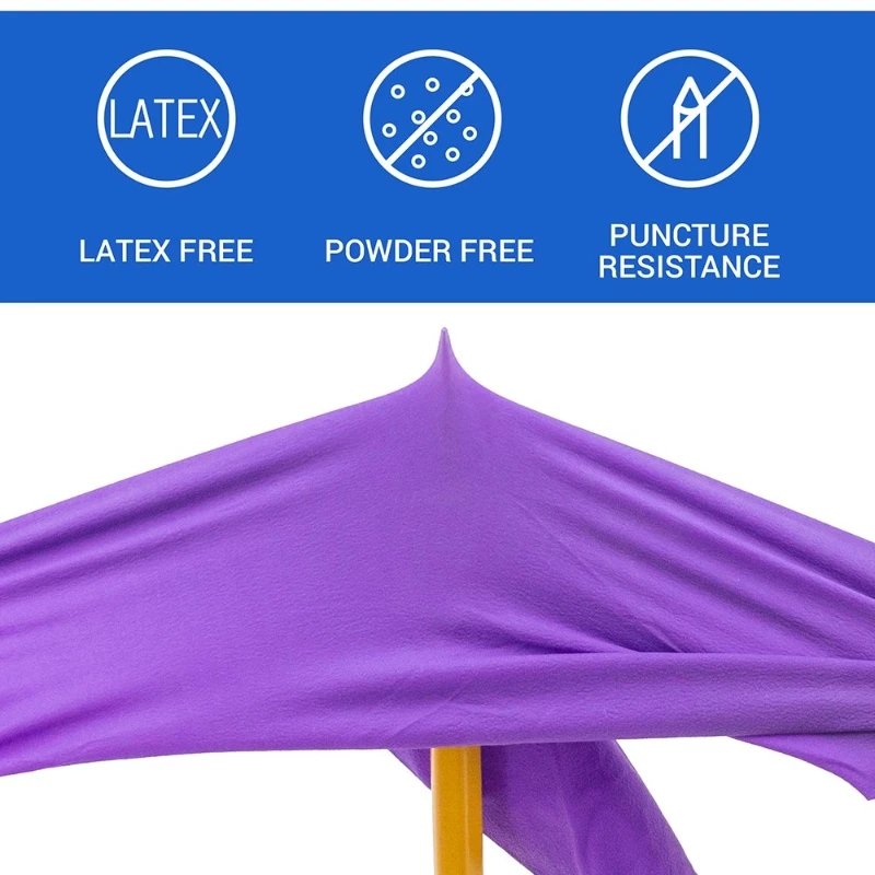20/50PCS Purple Nitrile Gloves Disposable Kitchen Gloves Household Cleaning Work Beauty Spa Hair Salon Tattoo Gloves Powder Free