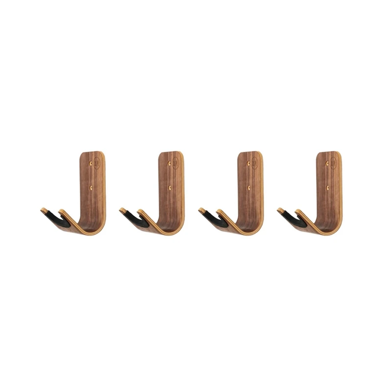 

4X Guitar Skateboard Wall Hanger Unique Design Bent Wood Guitar Hanger Wall Mount Guitar Holder Acoustic Guitar