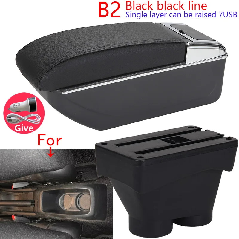 Voor Peugeot 208 Armsteun Doos 2012-2018 Auto Opbergdoos Armsteun Auto Accessoires Retrofit Onderdelen Interieur Detail Grote Ruimte asbak