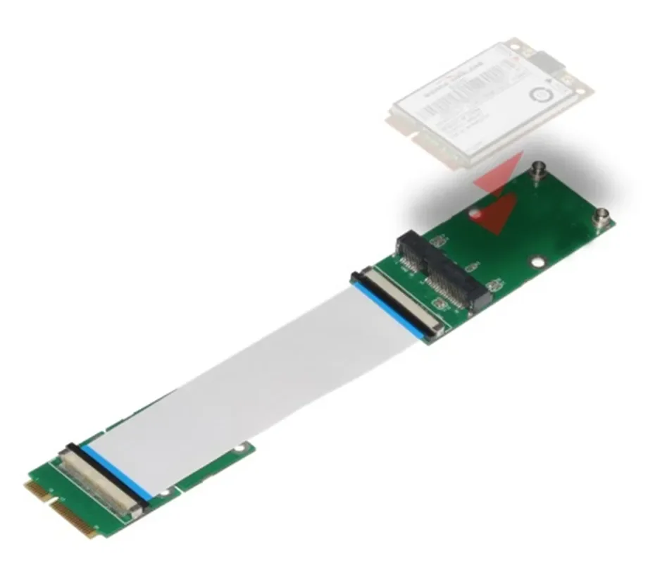 Custom Mini PCI E mSATA Flexible Extender Cable Wire Mini Card Extender Bracket for WIFI WWAN WLAN Module Accessory Gift