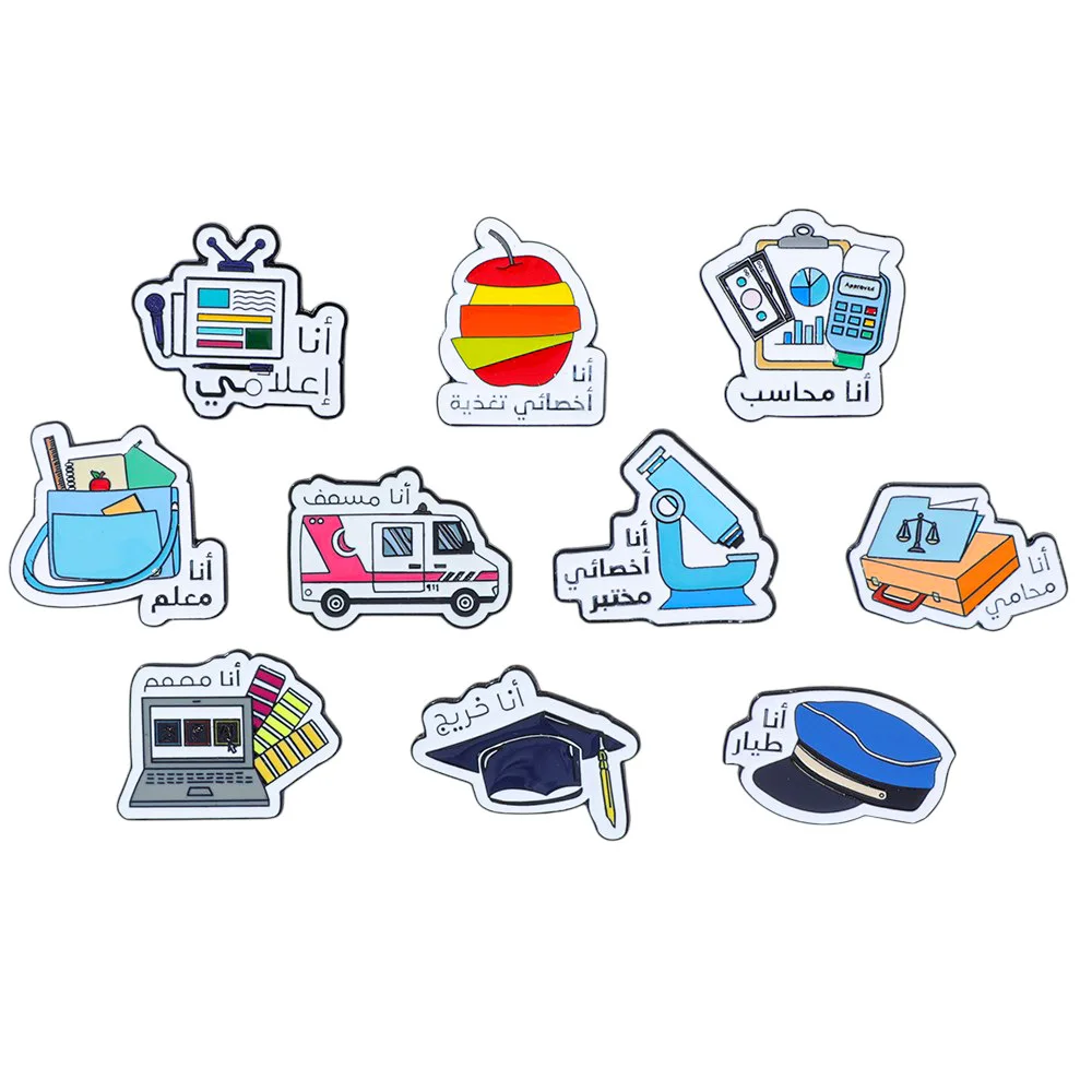 

1 Set Cross Border Foreign Trade Hot Selling Medical Supplies Metal Badge Accessories Ambulance Hats Microscopes Alloy Brooches