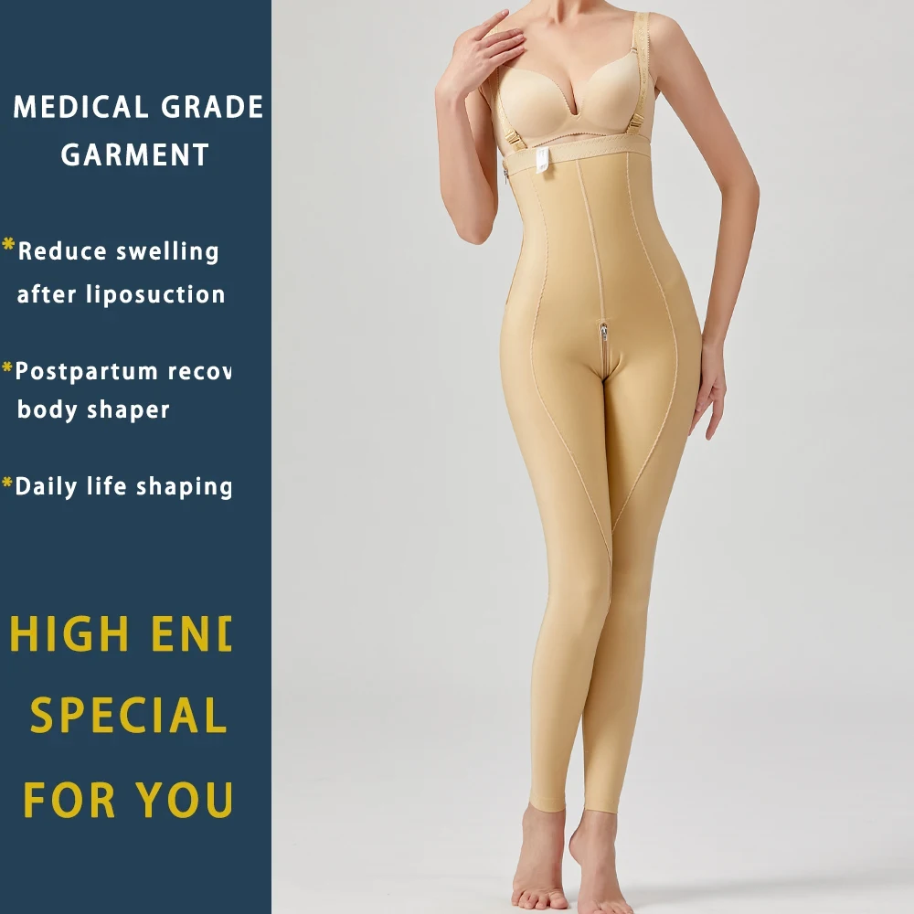 Women Shaping Bodysuit Liposuction Full Body Shapewear Slimming Waist Girdle Tummy Control Medical Grade Garment Thigh Shaper