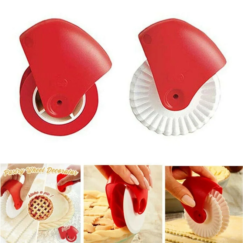 

Kitchen Pizza Pastry Lattice Cutter Pastry Pie Decor Cutter Plastic Wheel Roller for Pizza Pastry Pie Crust Baking Cutter Tools