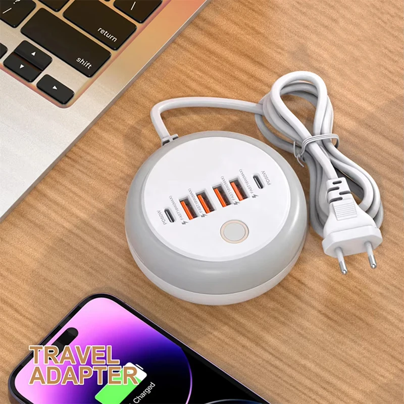 Multi Ports USB Charger Type C PD Wall Charger Fast Charging Station For Huawei iPhone Xiaomi Mobile Phone Adapter EU US UK Plug
