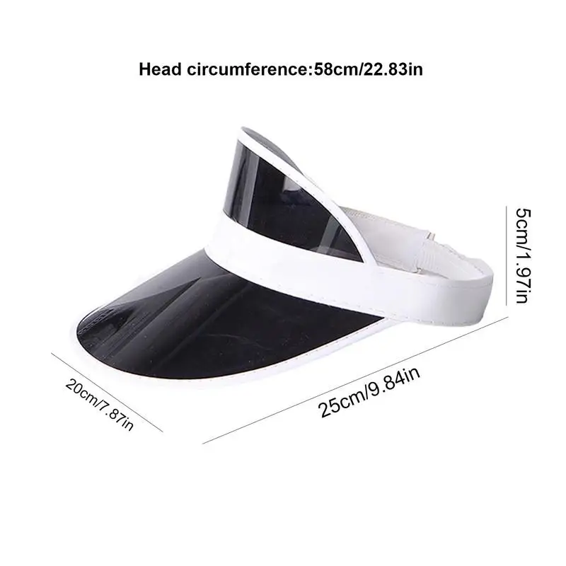 Women Man Transparent Summer Sun Visor Party Casual Clear Adult Sunscreen Cap Sunhat Unisex Outdoor Hat