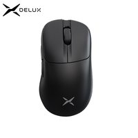 Delux M500 PRO Wireless Gaming Mouse Tri-mode Connection Lightweight Ergonomic  RGB Charging Dock 8KHz PR TTC Golden Encoder