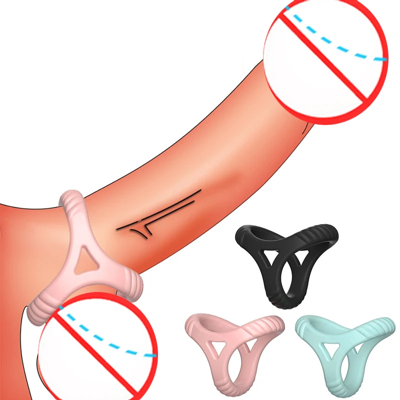 3 Farbe Dreieck Männer Penis Ring Sex Produkt Verzögerung Ejakulation Cockring sm Sperma Lock langlebigen Keuschheit käfig für Männer Homosexuell