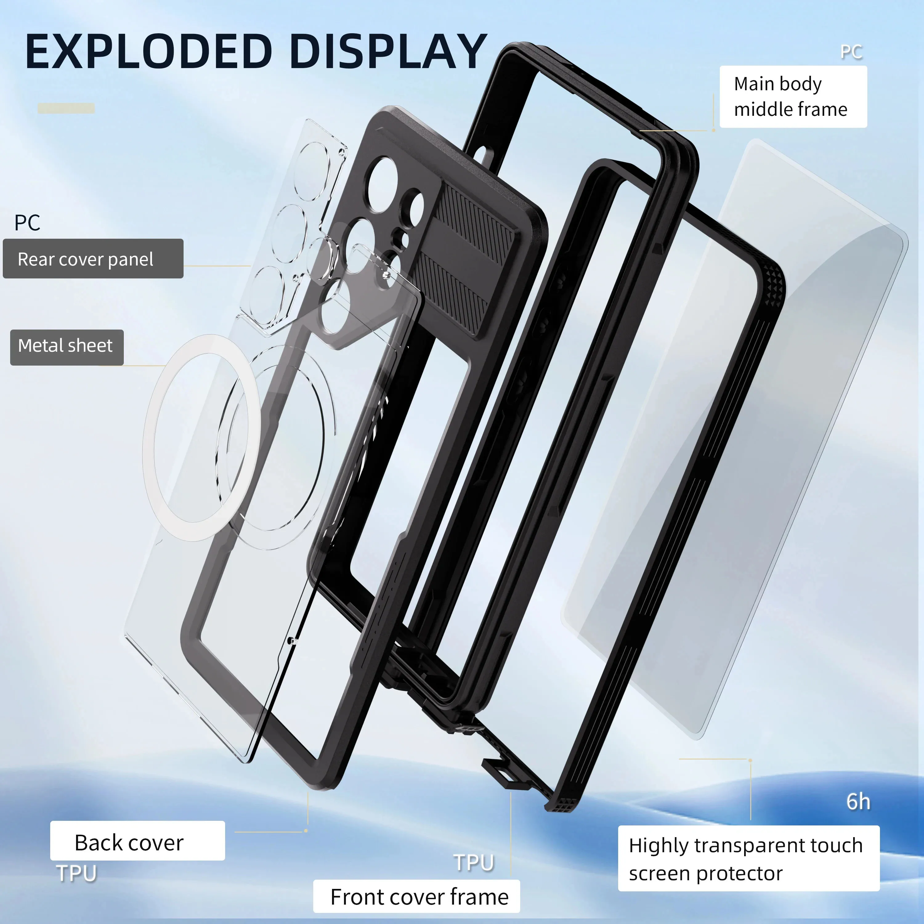 Mars IP68 Waterproof Case For Samsung Galaxy S26 S25 S24 Ultra Plus Magnetic Charging Diving Swim Outdoor Sports Climbing Cover