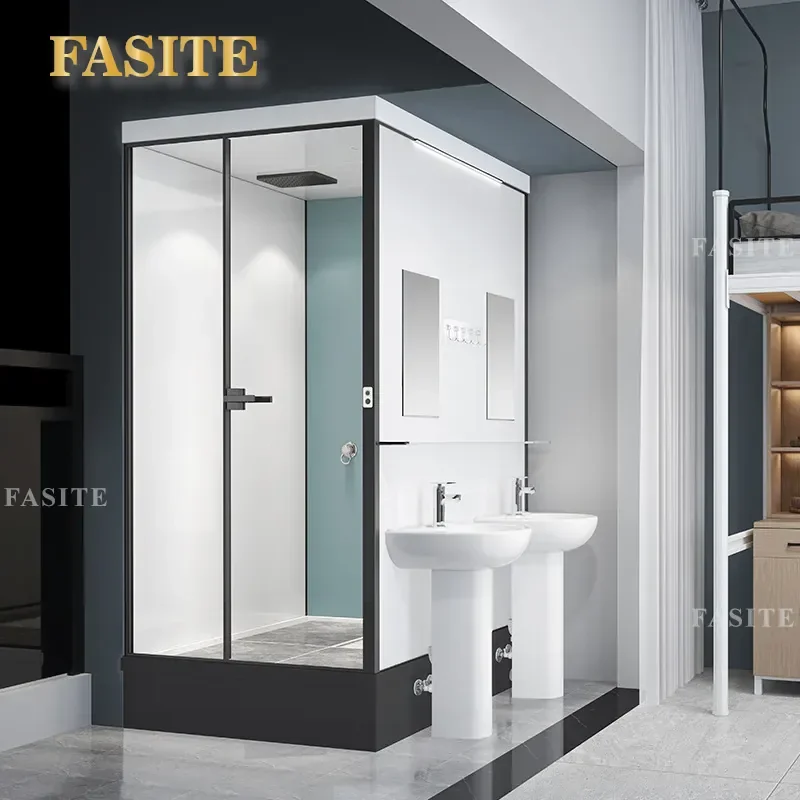 For  External Basin Dry Wet Separation Bathroom Integrated Toilet Hotel Scenic Use Space Saving Modern Design