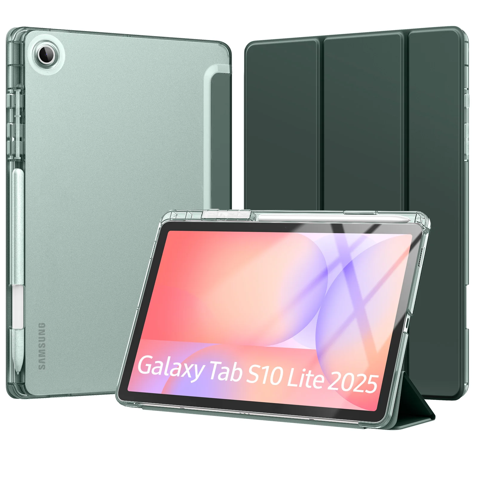 

Чехол для Samsung Galaxy Tab S10 Lite 10,9 дюймов 2025 [SM-X400/SM-X406B] с держателем для ручки S, тонкий легкий тройной защитный чехол