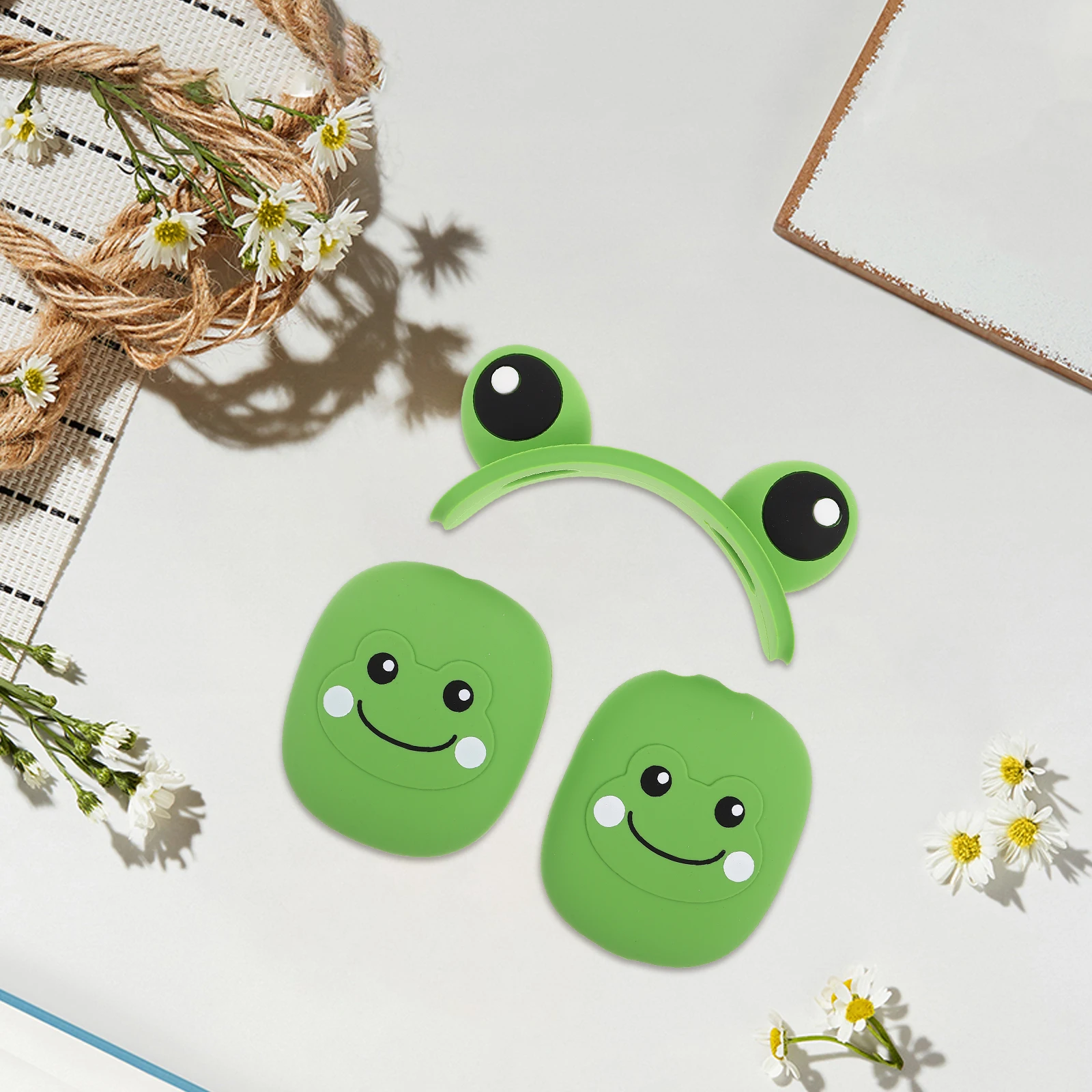 

1 set Silicone Headphones Protective Case Lightweight Antislip Fit Bright Color Stylish Ear Cup Cover for Headset