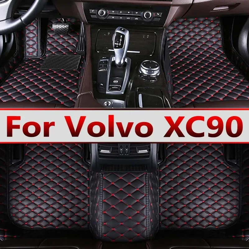 Car Floor Mat For Volvo XC90 MK1 2002~2014 7seat Dirt-resistant Leather Mat Cubre Pisos Para Autos Car Accessories Interior Part