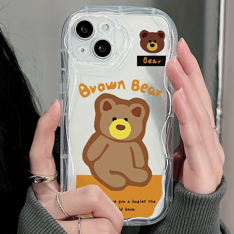 Cute Animal Bread Print Lens Protect 3D Wavy Edge Phone Case For Samsung Galaxy S23 S24 S25 S26 Ultra A27 A36 A55 A56 A57 Cover