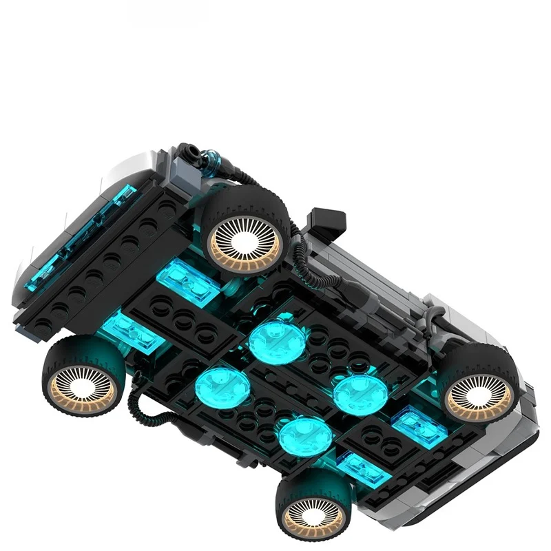 445 قطعة MOC Delorean آلة الزمن BTTF نموذج اللبنات البناء فكرة الإبداعية هدايا عيد الميلاد ألعاب الطوب عيد ميلاد الاطفال #5