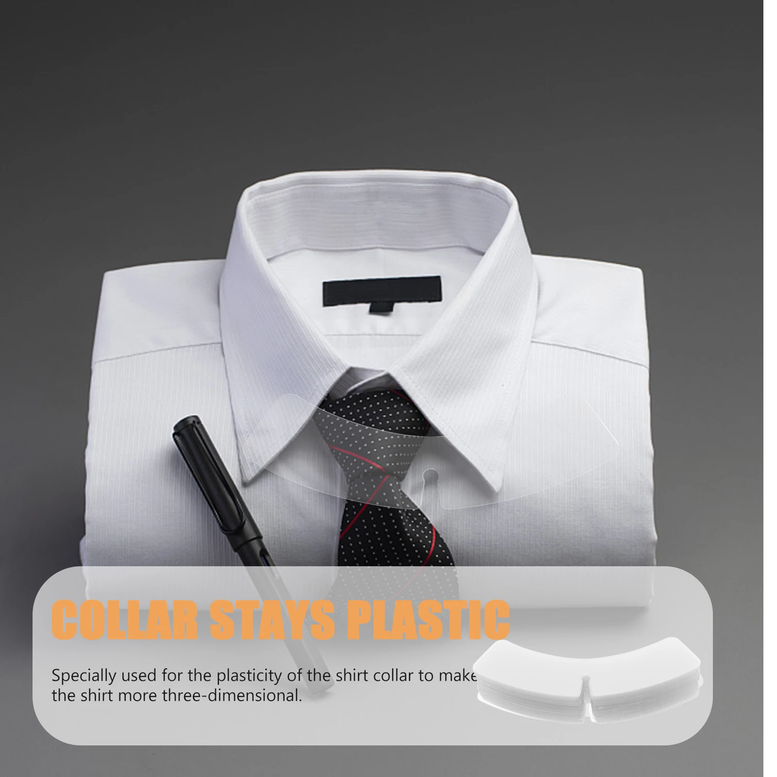 

100pcs Collar Support Stays Inserts Stiffener for Mens Shirts Dress Shirt Collar Shaper Lightweight Practical Plastic
