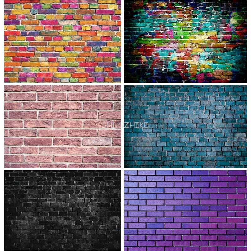 

SHUOZHIKE Gray Brown Antique Brick Wall Photography Backdrops Props Cement Texture Stone Theme Photo Studio Background QZ-02