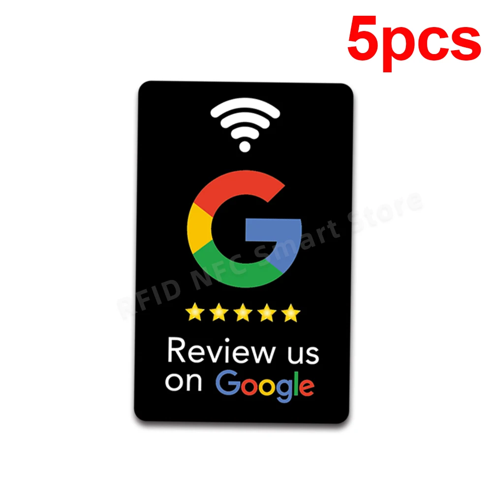 5 Stück Google Bewertungen NFC-Karten steigern Ihre Bewertungen PVC-Material langlebig