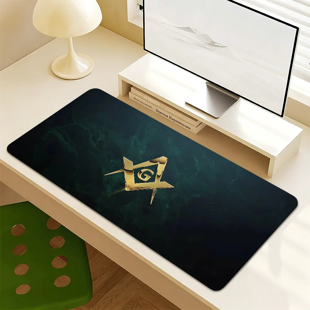 Fashion Gold Freemason Logo Mouse Pad Non-slip Thickened MousePad Student Cushion Large Writing Gaming Lockedge Office