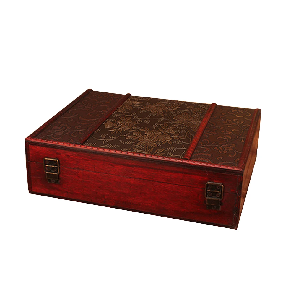 

Wooden Storage Box Vintage Books Container Creative Organizer Room Bamboo Material Simple Design Housewares Packaging