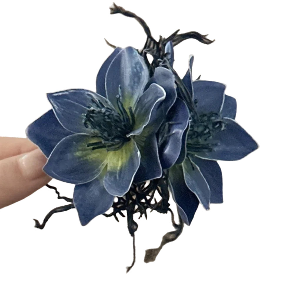 

Fashion Purple Lily Flower Simulated Flowers Hair Clips Super Fairy Plastic Orchid Hair Clip Headwear Woman