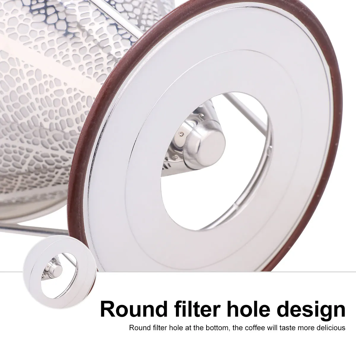 

1pc 125Ml Stainless Steel Coffee Filter Double Layer 304 Drip Funnel Fine Mesh Strainer Home Restaurant Use Silver
