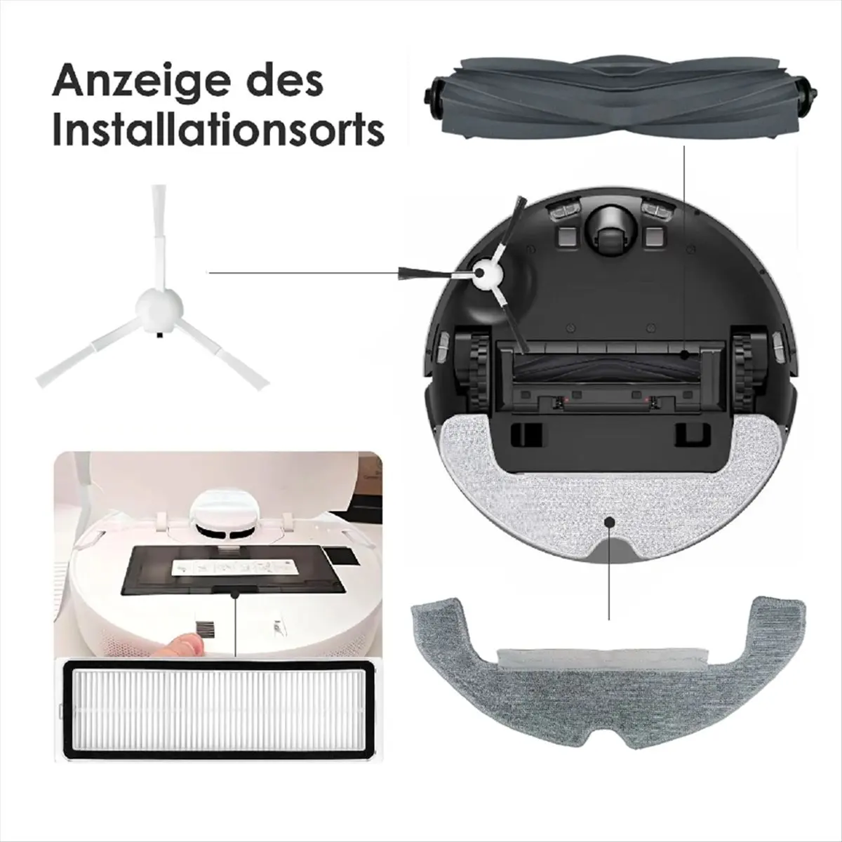 N18R فرشاة رئيسية فرشاة جانبية فلتر Hepa ممسحة خرقة لـ D10 Plus Gen 2 روبوت فراغ الملحقات استبدال قطع الغيار