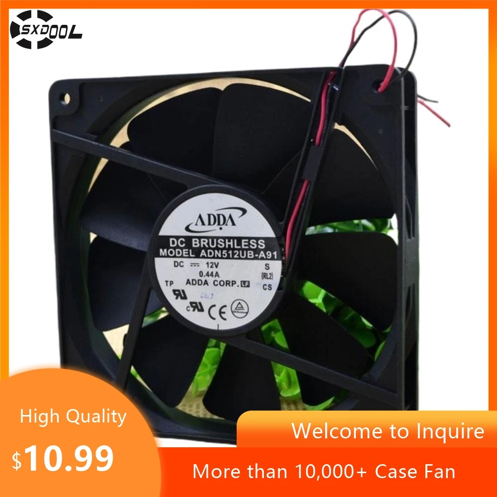 135mm Server Fan For ADDA ADN512UB-A91 135x135x25mm 12V Dual Ball Bearing 2500RPM 100CFM High-Performance Fan