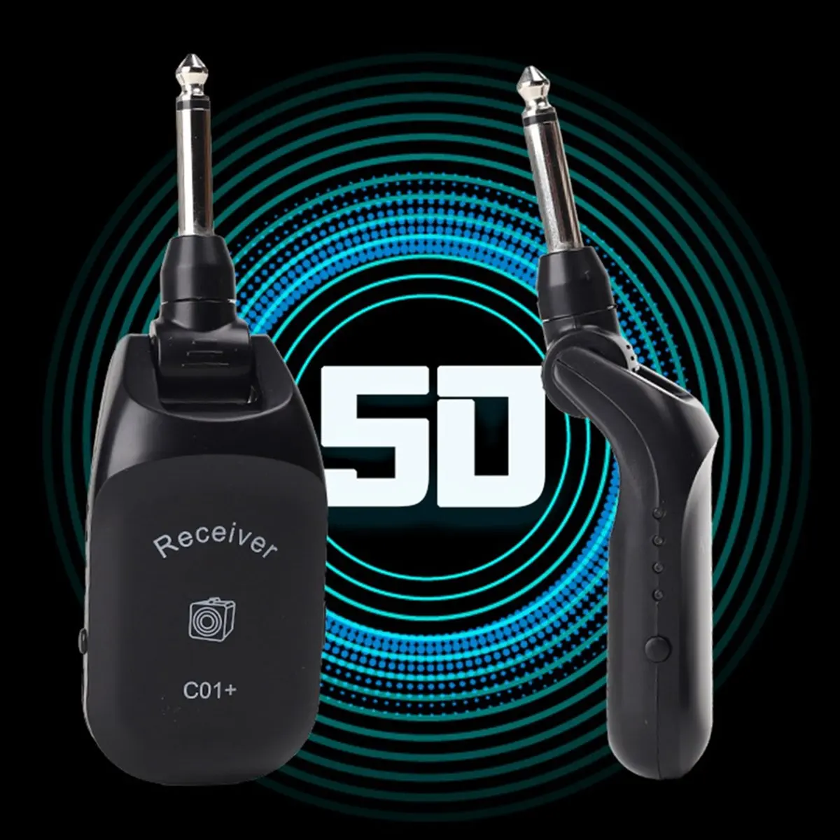 C01+ Guitar Wireless System Audio Transmitter Receiver Pickup Rechargeable Wireless System for Electric Guitar
