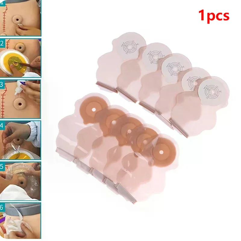 

1Pc Pediatric One-piece Drainable Colostomy Bag Portable Sticky Closure Cartoon Design For Kids Odor-free Stoma Care Bag