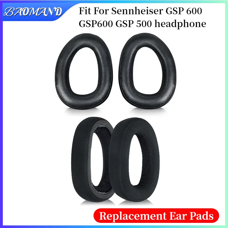 

Soft Foam Protein Leather Headphone Earpads Ear Pads Compatible For Sennheiser GSP 600 GSP600 GSP 500 Headset Earmuff